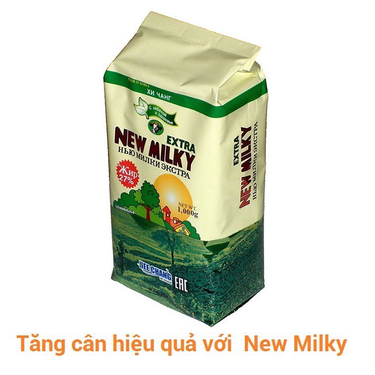 SỮA BÉO NGA NEW EXTRA MILKY -1KG - TÚI - NGA HÀNG MỚI NHẤT