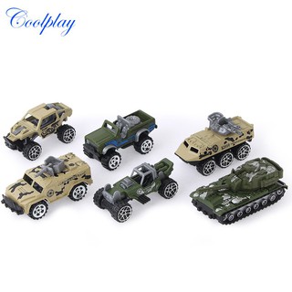 Coolplay Bộ 6 xe quân sự đồ chơi tỉ lệ 1: 64 cho bé