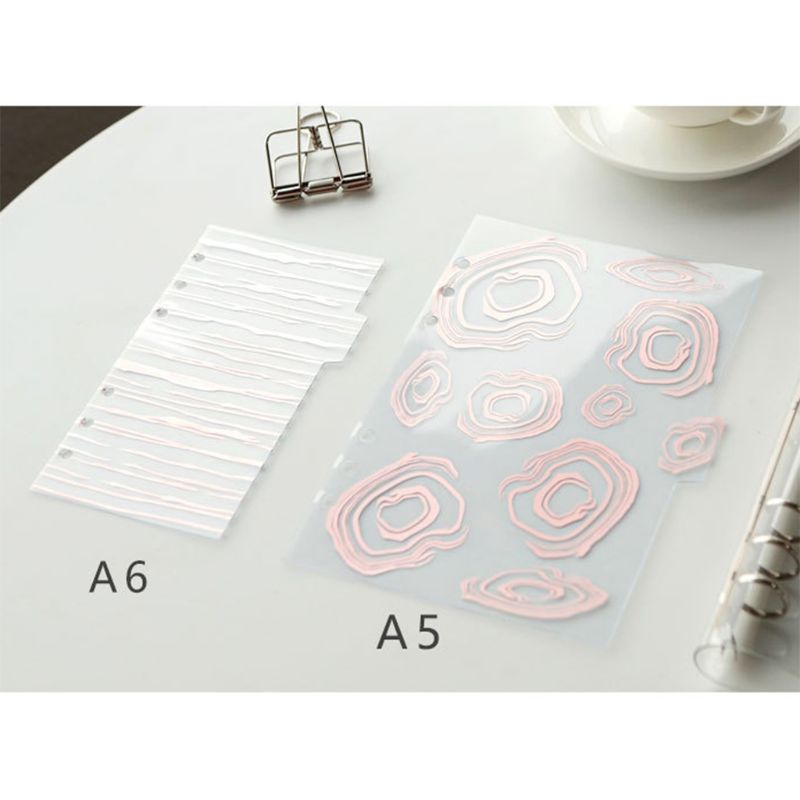 Bảng Chia Chỉ Số PVC 6 Lỗ Màu Đồng Cho Tạp Chí Rời