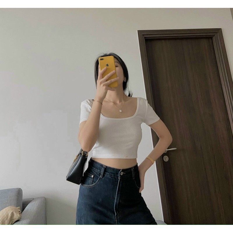 ÁO CROPTOP KIỂU THUN GÂN PHỐI KIỂU CỘT NƠ SAU LƯNG SIÊU HOT [CLIP THẬT][FREESHIP] hàng loại 1, form ôm body chuẩn