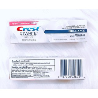 Kem đánh răng Crest 3D White Mỹ 24g