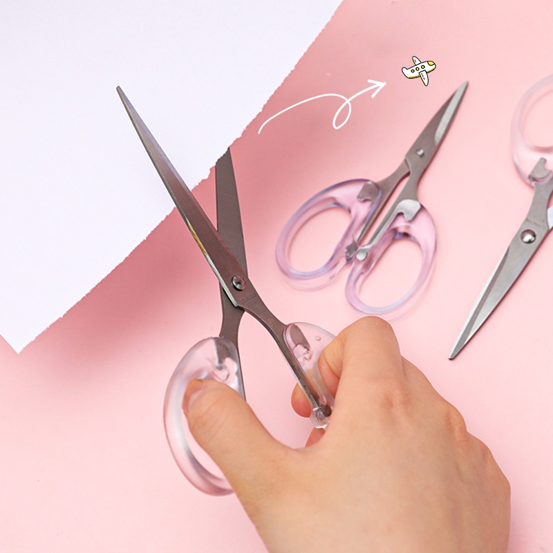 Kéo Cầm Tay Bằng Thép Không Gỉ Với Thiết Kế Trong Suốt Đơn Giản