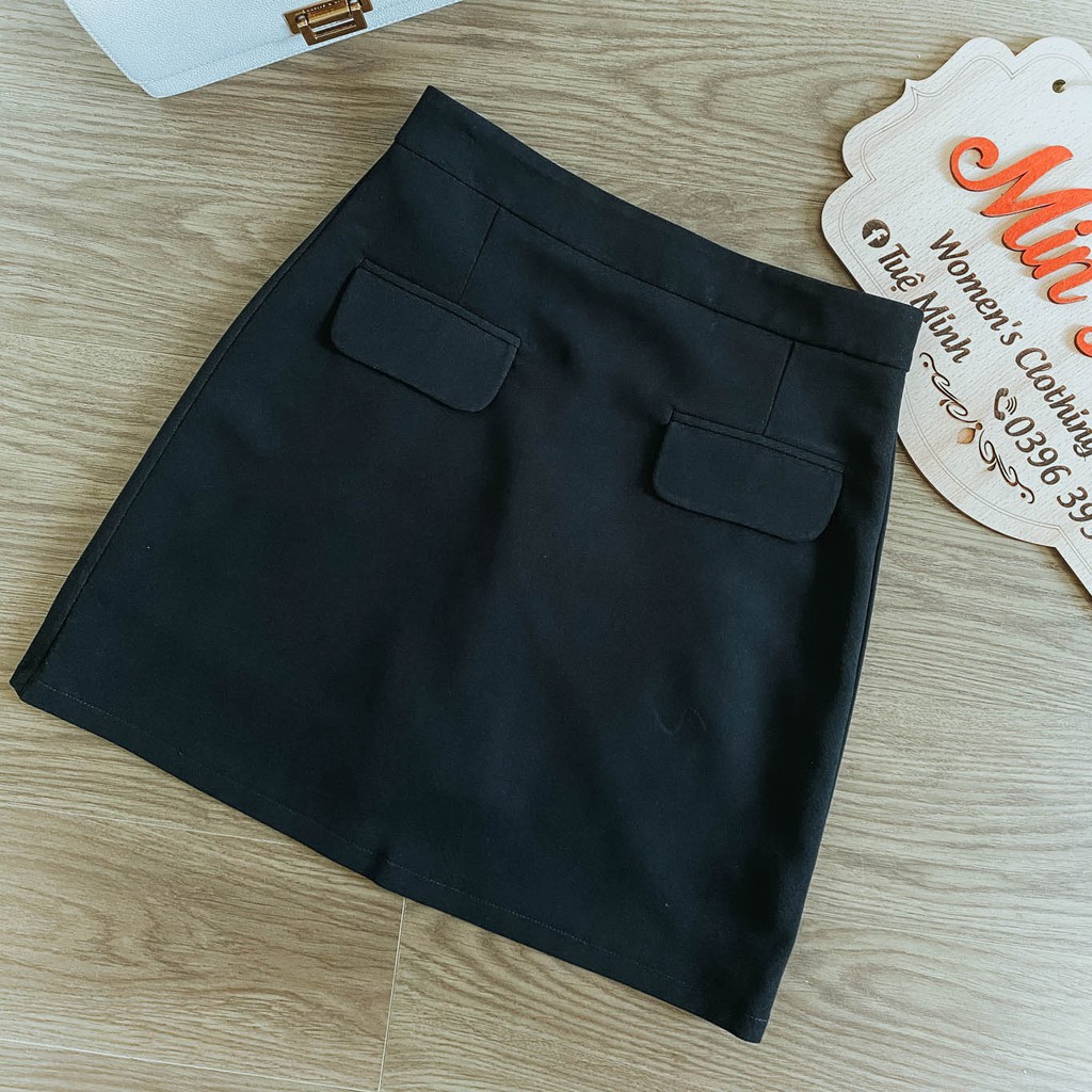 Chân váy ôm A 2 nắp túi thời trang cao cấp-MIN House | BigBuy360 - bigbuy360.vn