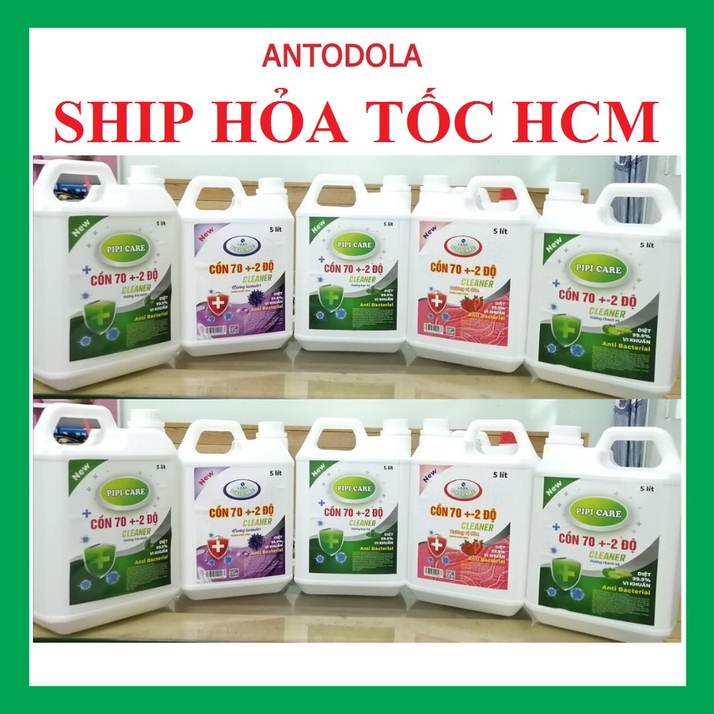 [Hoả tốc HCM] Dung Dịch Sát Khuẩn, Cồn Y Tế 70 độ 5 Lít Cao Cấp Có Mùi Thơm Kháng Khuẩn