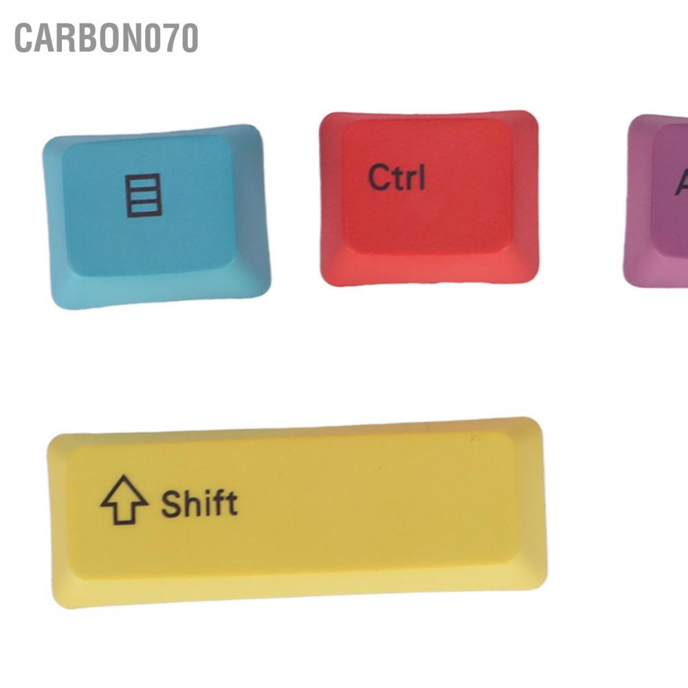 Hàng Sẵn 10Pcs Keycap nhựa PBT 10 phím cho Bàn phím cơ Công nghệ thăng hoa nhiệt tự làm Chiều cao OEM Đẹp thực tế đầy màu sắc【Carbon070】
