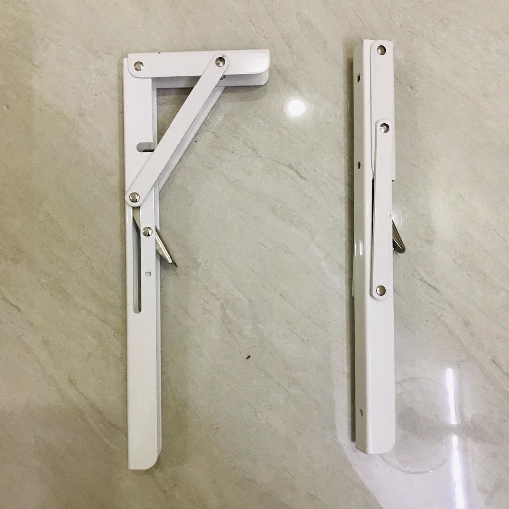 Ke Đỡ Gập Chịu Lực 80kg, Giá Đỡ Bản Lề Gập Thông Minh, Ke Góc Gập, Giá Đỡ Thông Minh, thép không rỉ cao cấp màu trắng