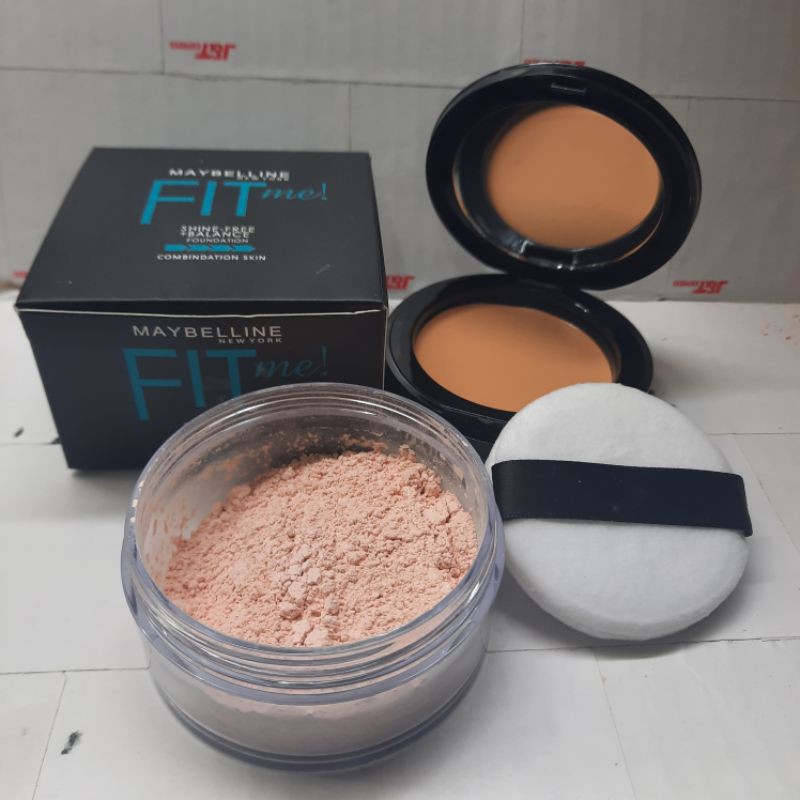 (Hàng Mới Về) Phấn Phủ Dạng Bột Maybelline Fit Me 2 Trong 1 + Kem Nền