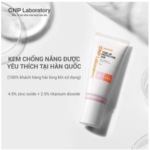 1 gói kem chống nắng kiểm soát dầu CNP Laboratory Tone-Up Protection Sun SPF42/PA+++ 2ml - Chính hãng LG