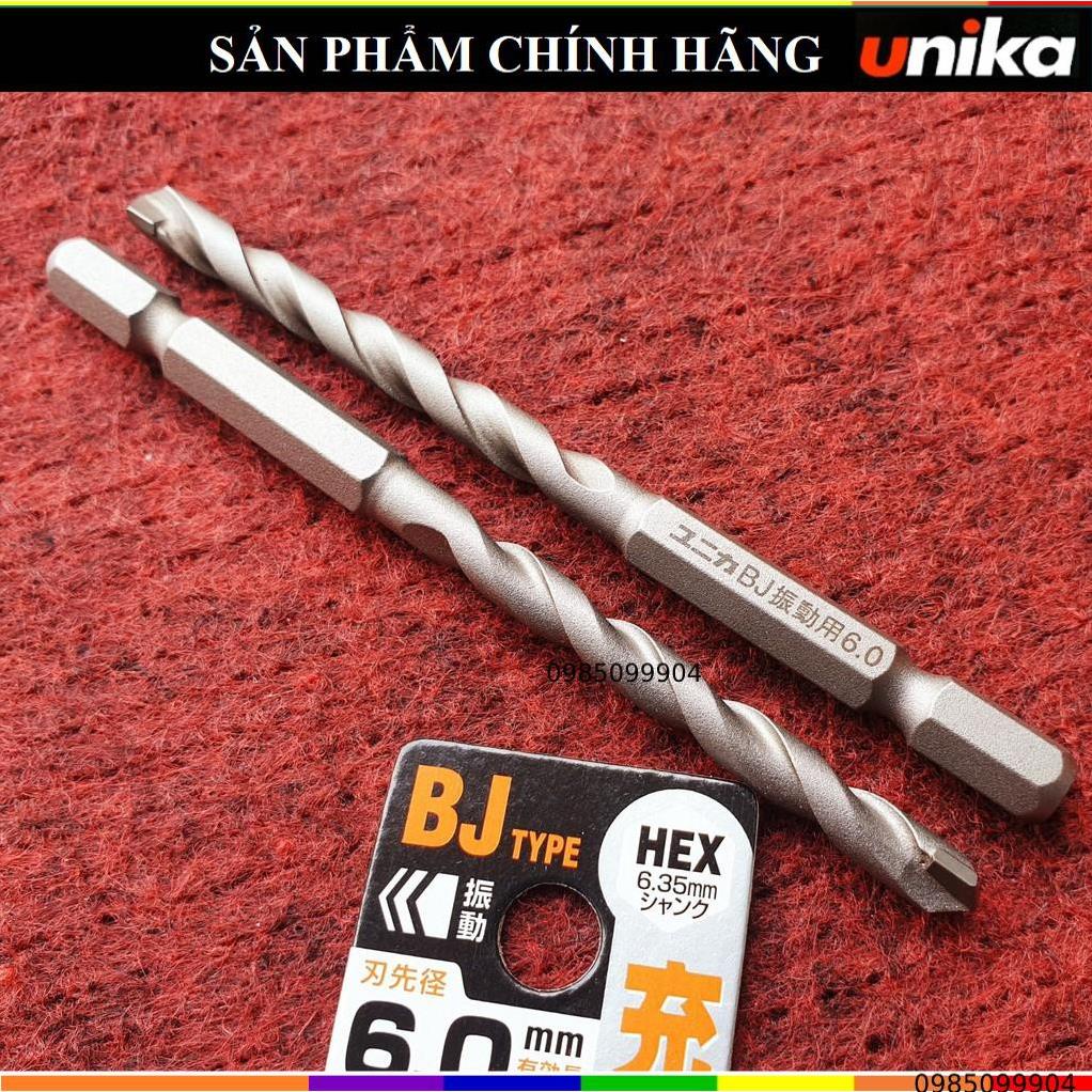 Mũi khoan bê tông Unika mã BJ chân lục giác - chế độ khoan búa - khoan 3 chế độ