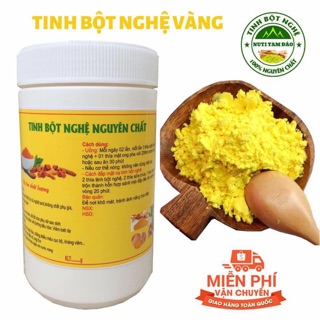 Tinh bột nghệ vàng nguyên chất 500g ⚜️TINH BOT NGHE⚜️ Tinh bột nghệ vàng, đỏ, đen, viên tinh nghệ mật ong curcumin cao