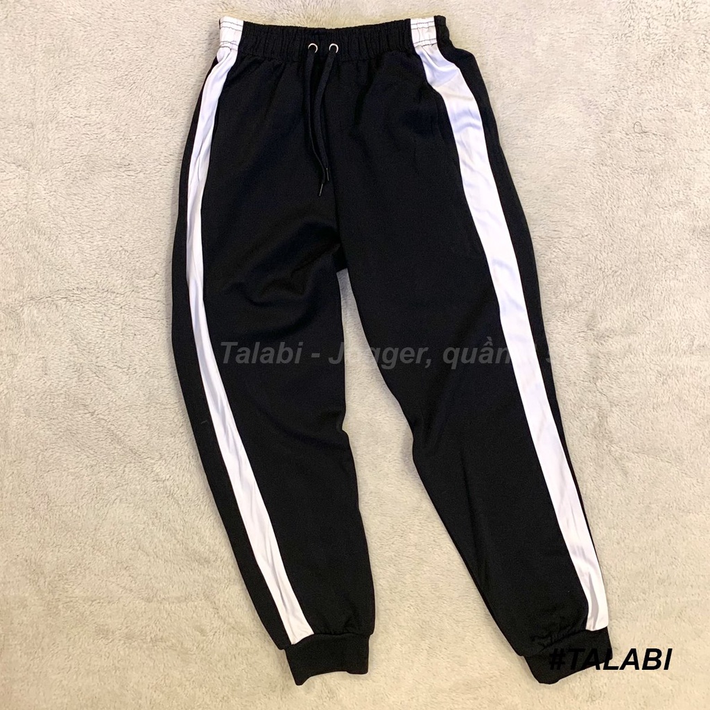 Quẩn Thể Thao Jogger 1 Sọc Trắng Ống Suông Và Ống Bo