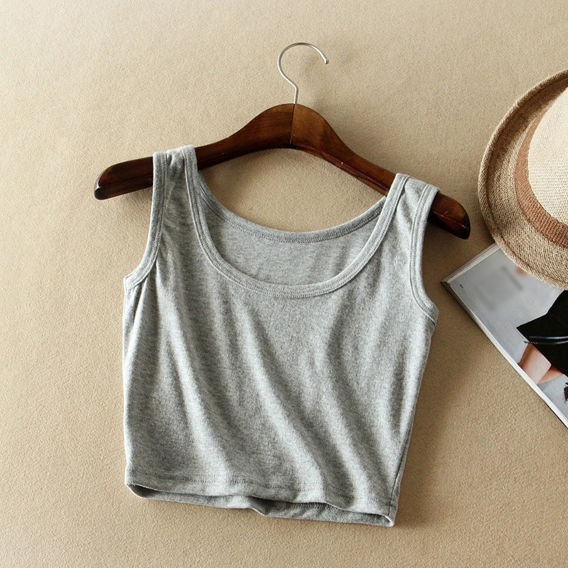 Áo Croptop Sát Nách Màu Sắc Đơn Giản Cho Nữ