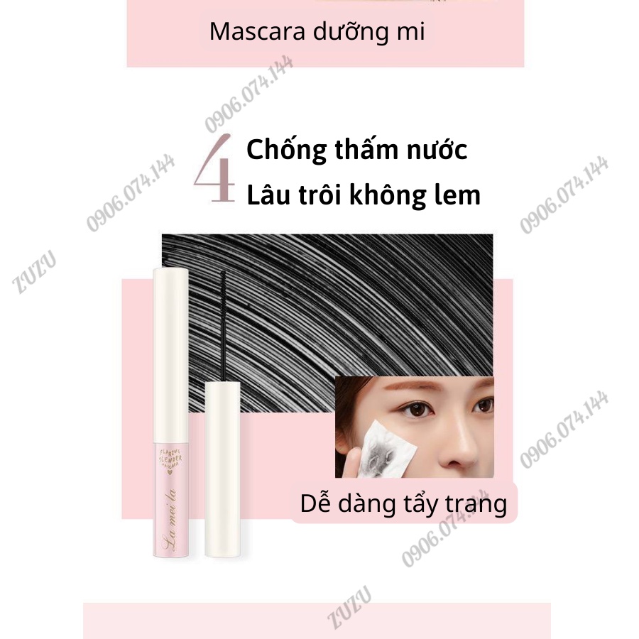 Mascara, chuốt mi 3D trang điểm mắt chống nước lâu trôi giúp lông mi cong và đều ZUZU