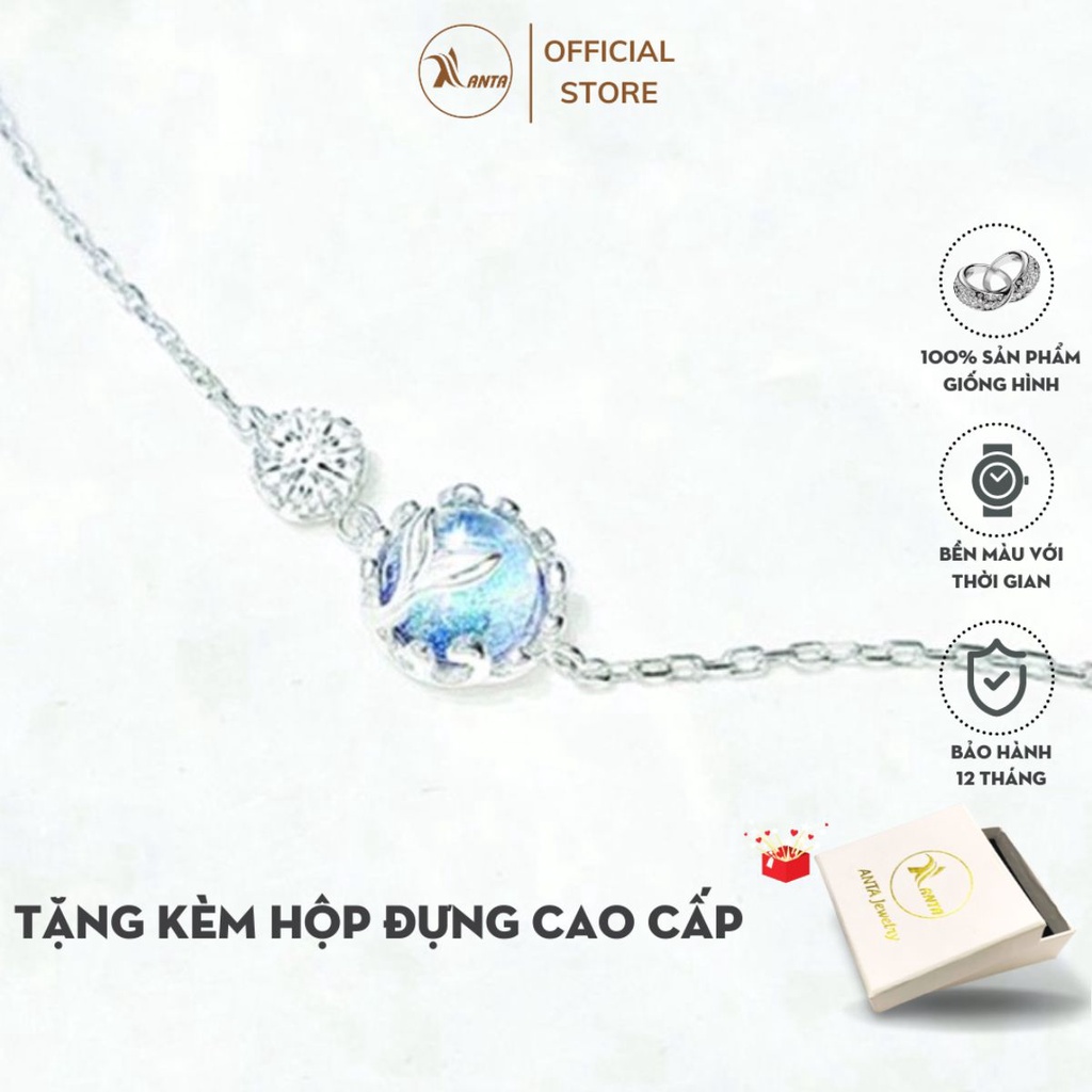 Vòng tay bac ATJ8053 thiết kế kẹp đá đuôi cá tinh xảo chi tiết từng đường nét các tính quý phái ANTA Jewelry
