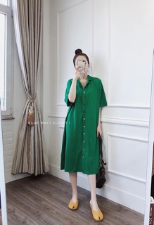 Váy suông cúc nhiều màu