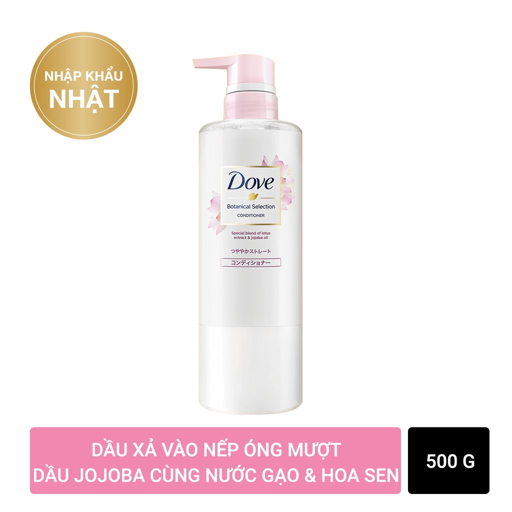 Dầu Gội Xả Dove Bóng Mượt Từ Hoa Sen Và Dầu Jojoba 500gx2 Jojoba Botanical Selection