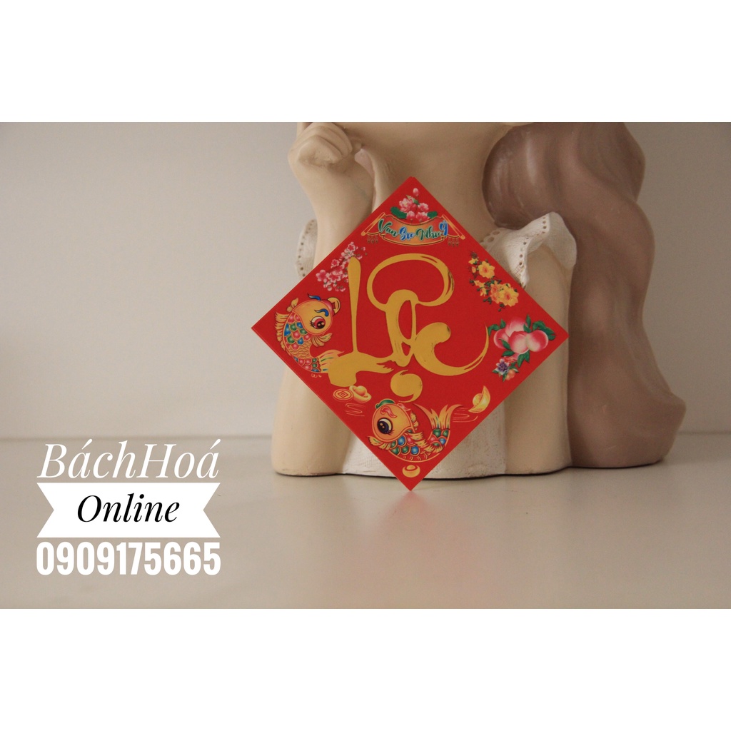 Tem giấy/ decal chữ LỘC/PHÚC dán dưa hấu, bánh chưng