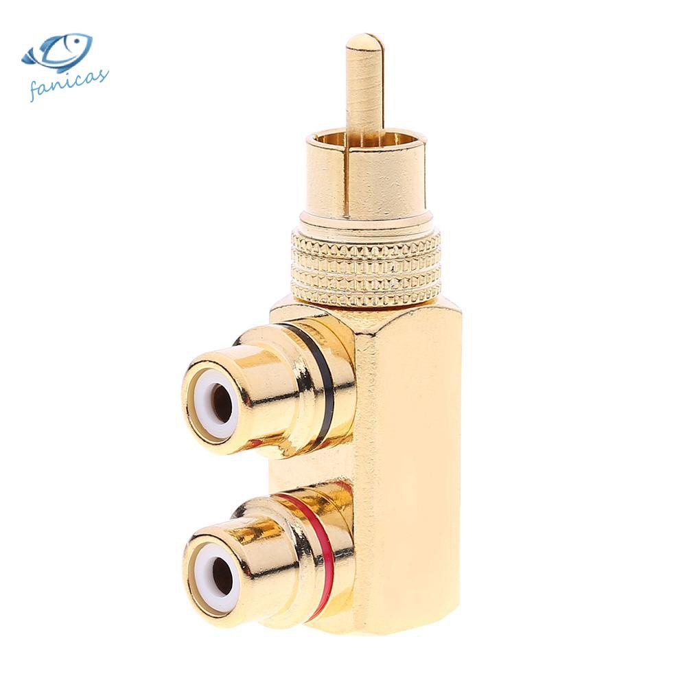 Đầu Chuyển Đổi Rca 1 Male Sang 2 Female Av Audio