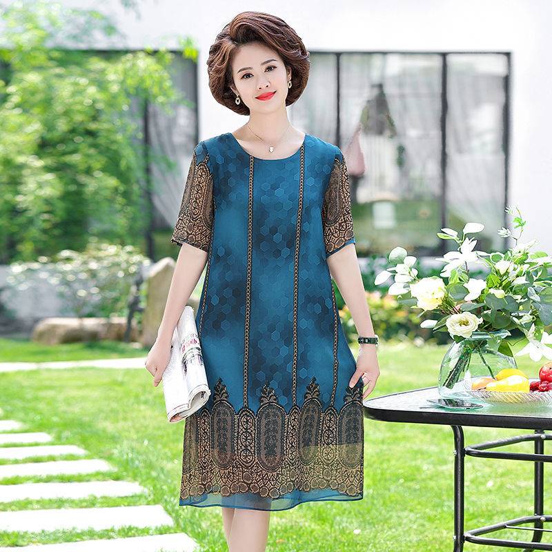 ( HÀNG SẴN) Đầm Voan Hoa Mềm Mát Cho Mẹ VH66 - Hàng Quảng Châu Cao Cấp