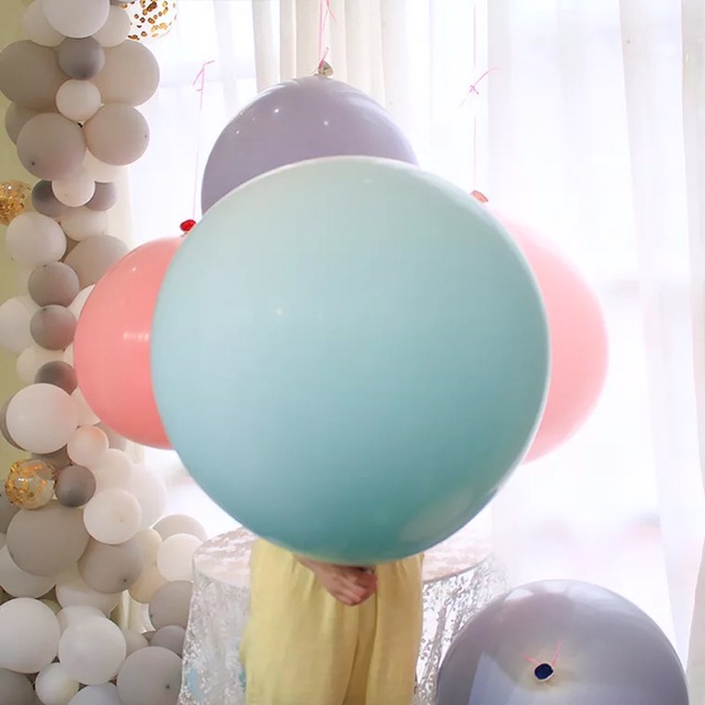 Bong bóng cao su màu macaron xinh xắn 18 inch trang trí tiệc cưới sinh nhật