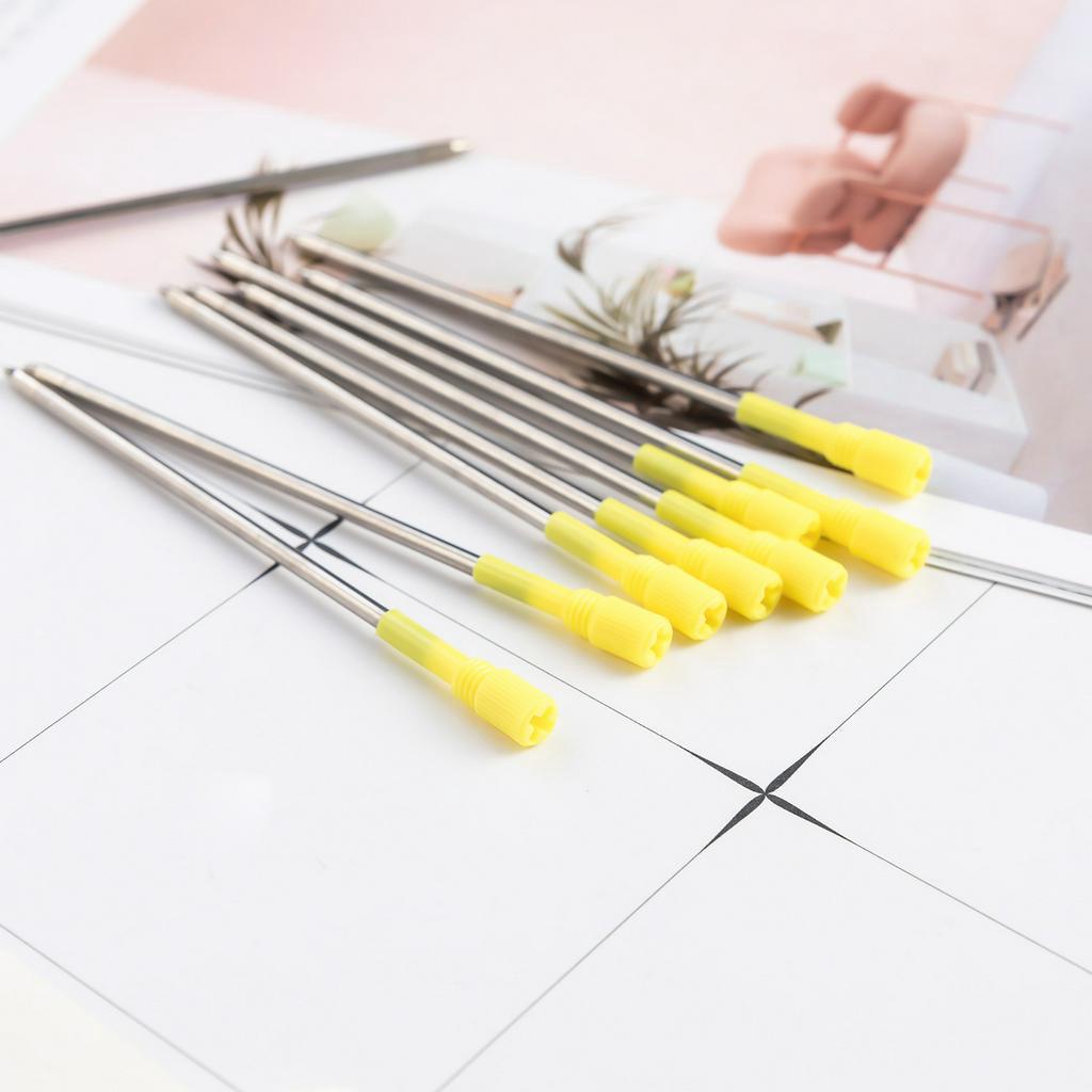 Bộ 5 ruột bút bi thay thế 8cm bằng kim loại cao cấp