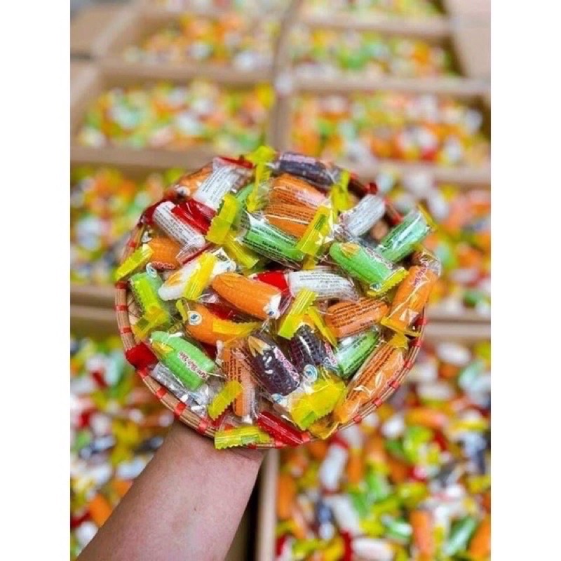 Bắp dẻo ngũ sắc túi zip 500gr