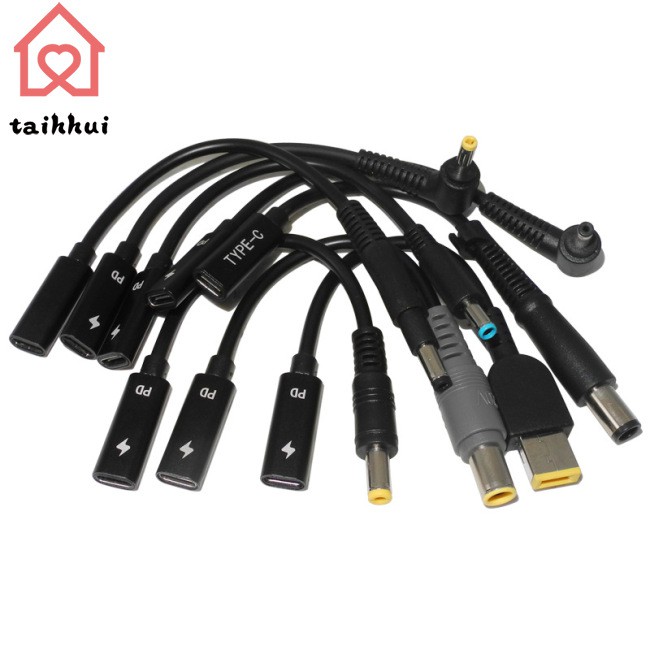 Đầu Sạc Usb 3.1 Type C Sang Dc 7.9x5.0mm 4.0x1.35 5.5x2.5 2.1 Dành Cho Lenovo Pd