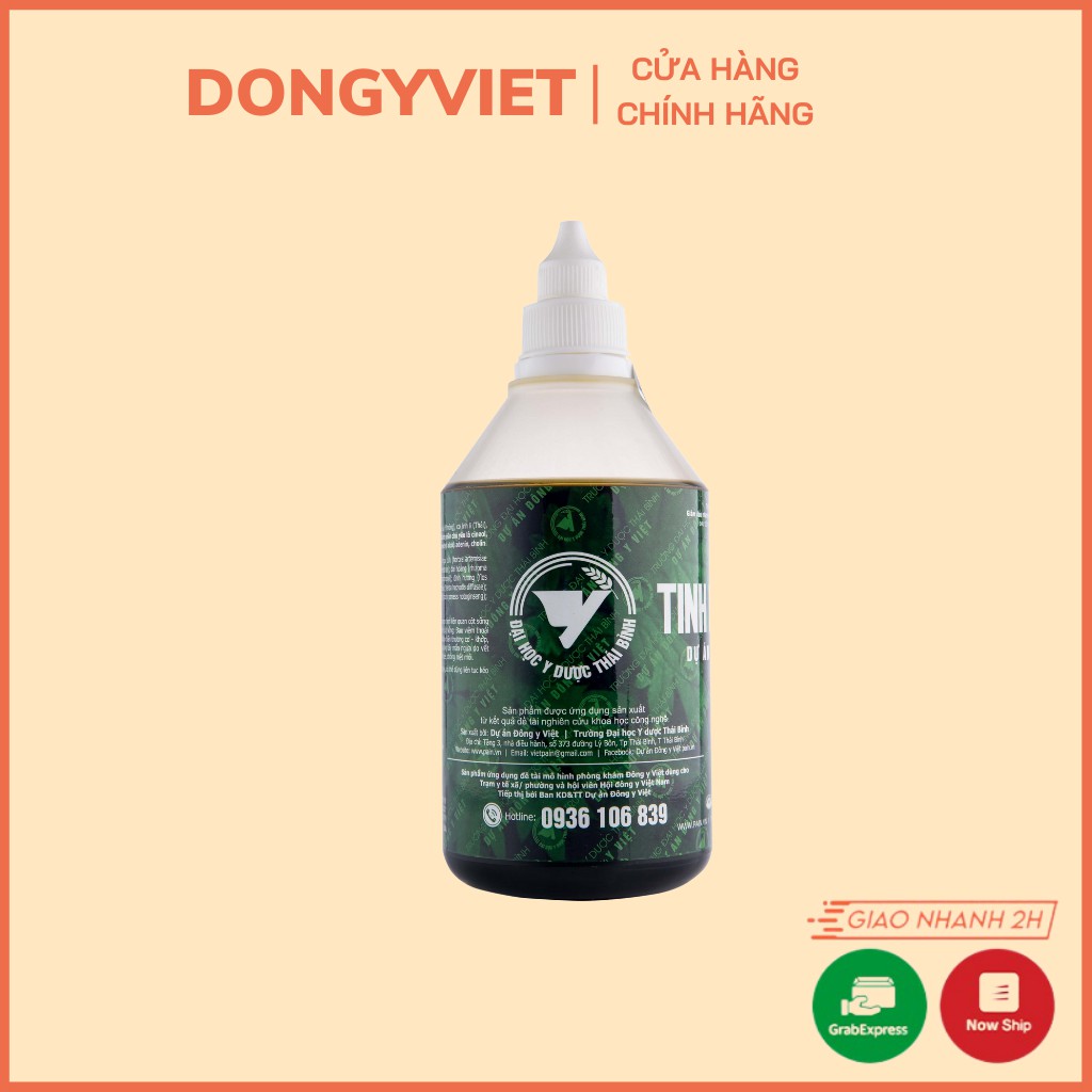 Tinh Dầu Ngải Cứu Thái Bình 500ML - Tinh Dầu Ngải Cứu Đại Học Y Thái Bình ( Xoa Bóp Trị Đau Xương Khớp )