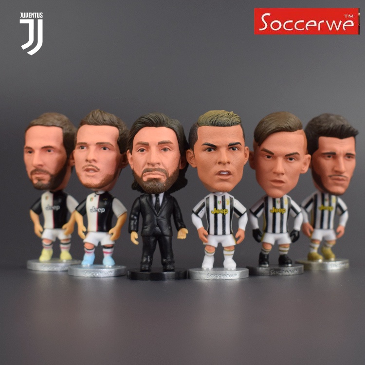 Búp bê trang trí hình cầu thủ bóng đá JuventusCRob Vondibara Pirlo Juve