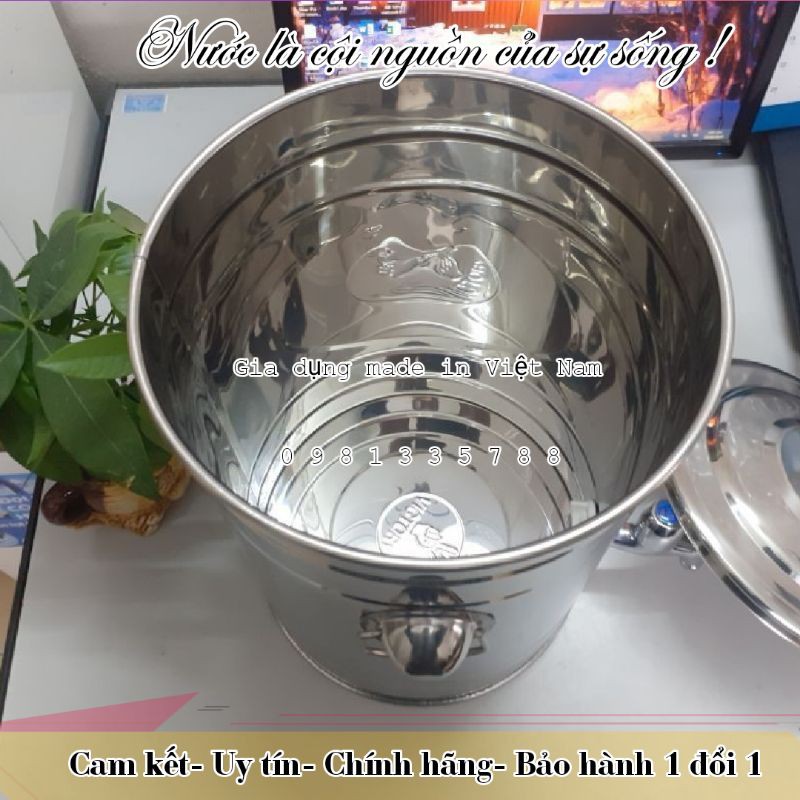 Bình đựng nước inox 25 lít inox 304 có vòi cao cấp VIETCOOK