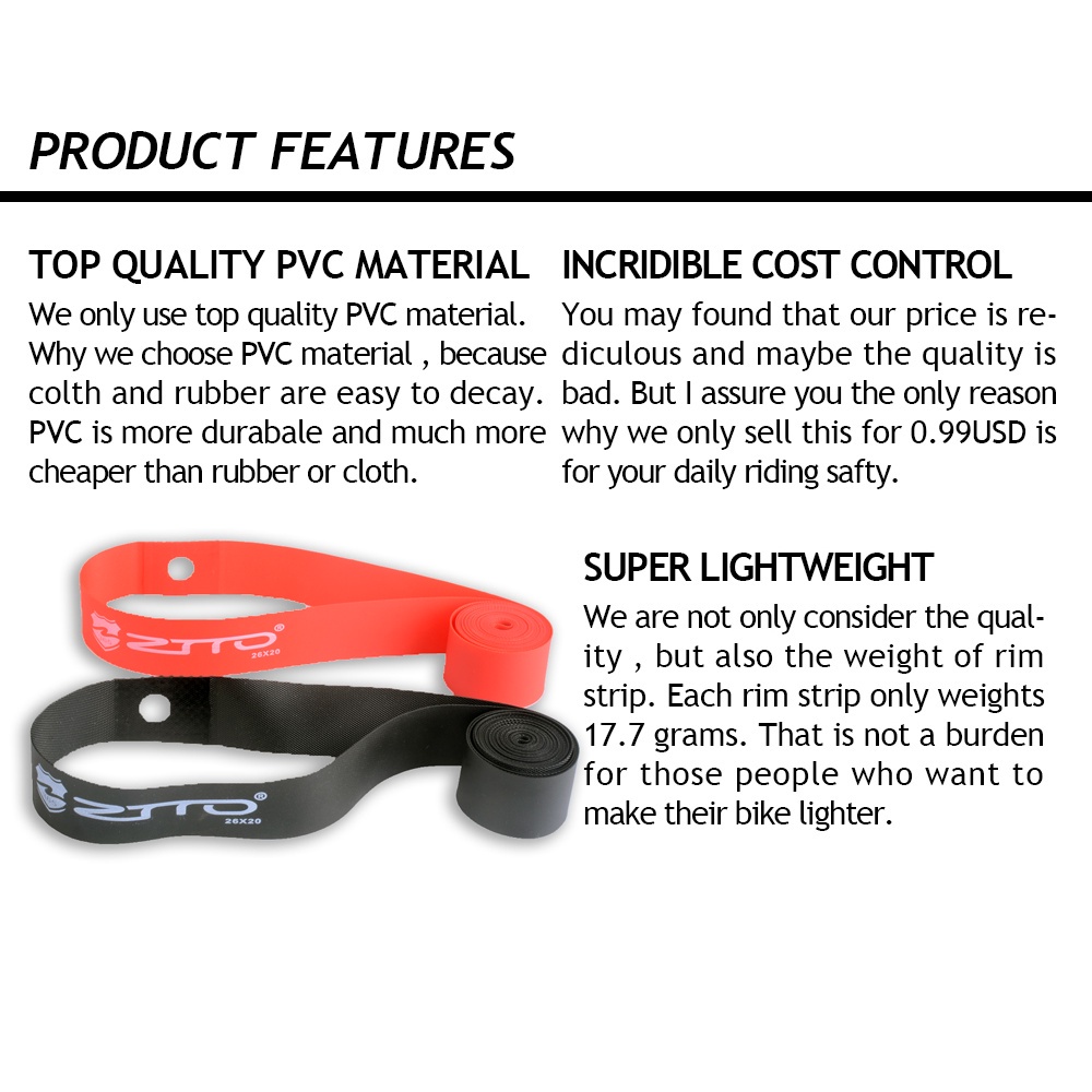 1 Cặp Băng Quấn Vành Xe Đạp MTB Bằng PVC Cho Xe Đạp 20 24 26 27.5 29 Inch 700c