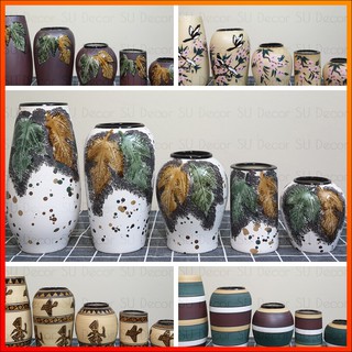 Bình hoa gốm decor Bát Tràng - Bộ 5 lọ hoa