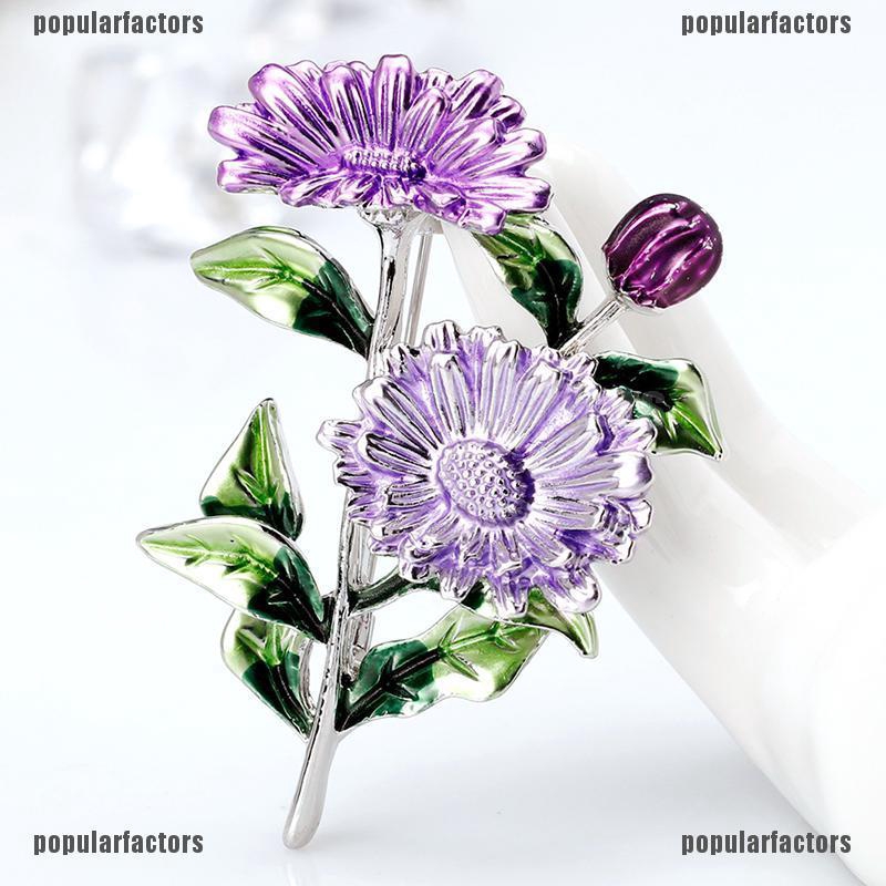 Bông Tai Tráng Men Hình Hoa Cúc Sáng Tạo Thanh Lịch