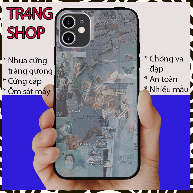Ốp đt iphone kính cường lực xé giấy paper cut mịn siêu mỏng cho Iphone 6-12 TRANG SHOP OK-PAP20210305