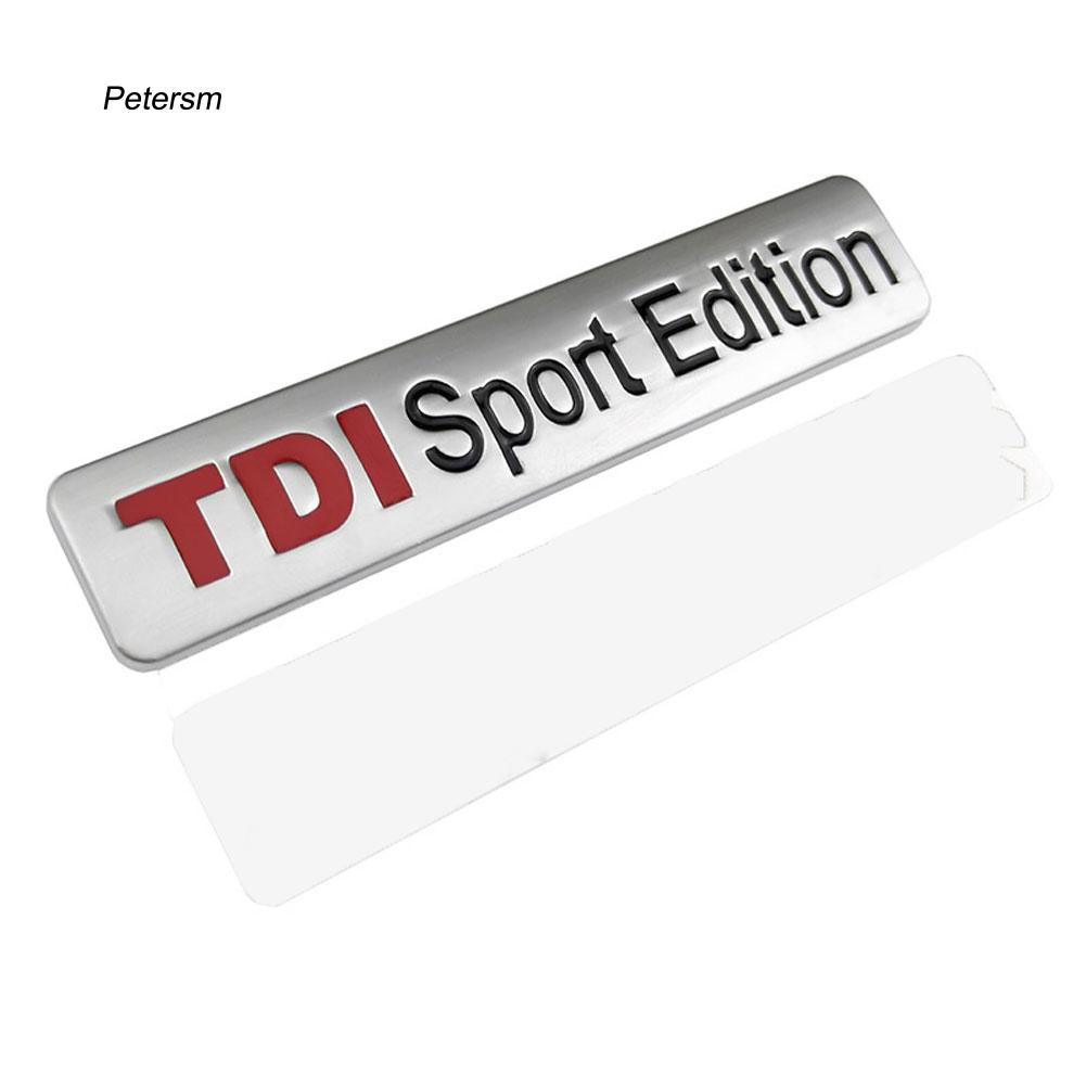 Miếng dán trang trí xe hơi 3D họa tiết chữ TDI Sport Edition bằng hợp kim kẽm kích thước 8.3cm x 1.7cm