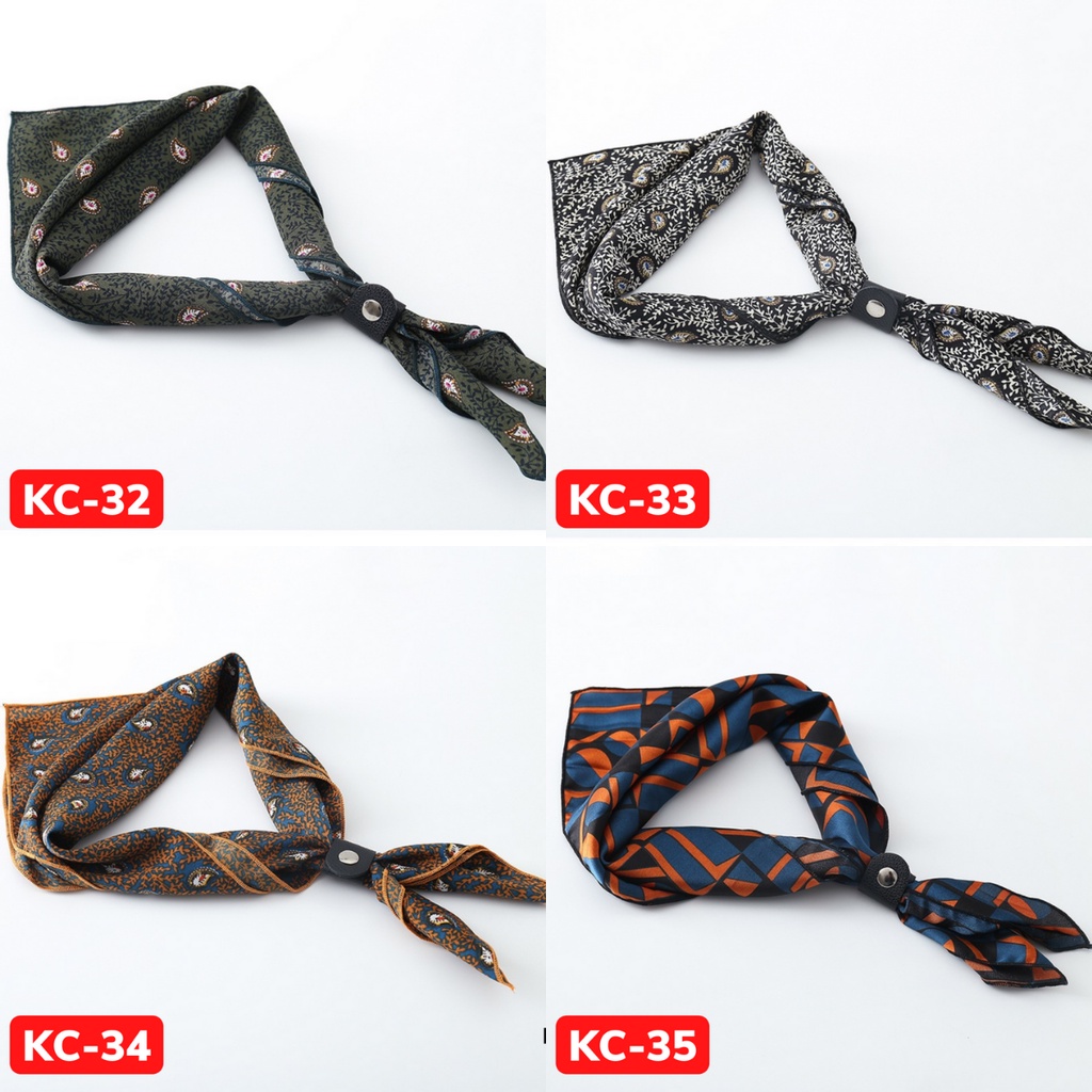 Khăn đeo cổ nam kết hợp áo sơ mi, thời trang phong cách Hàn Quốc, khăn nhiều mẫu lựa chọn