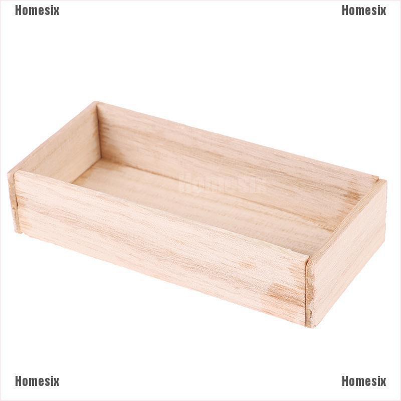 [HoMSI] 1:12 Dollhouse Miniature Wooden Storage Box Furniture Accessories Toys SUU