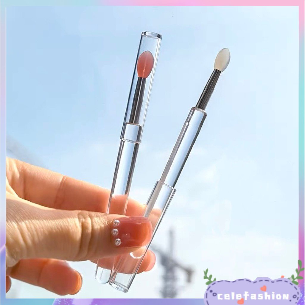 Cọ Trang Điểm Môi / Mắt Chất Liệu Silicon Chống Nhòe Ánh Ngọc Trai Lấp Lánh