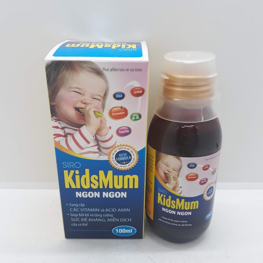 ( Chính hãng ) Siro Kidsmum Ngon Ngon- Siro dành cho trẻ biếng ăn lọ 100ml
