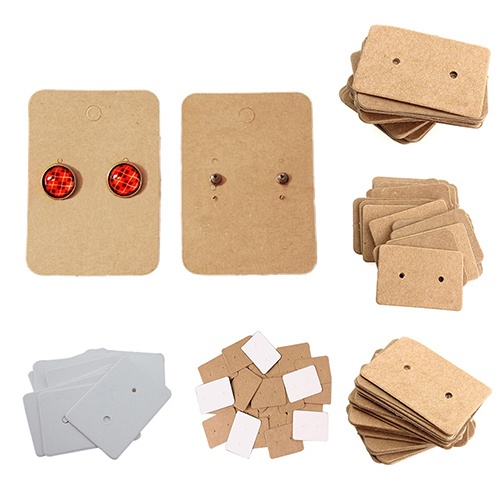 Set 100 Thẻ Treo Trưng Bày Bông Tai Trang Sức 25x35mm