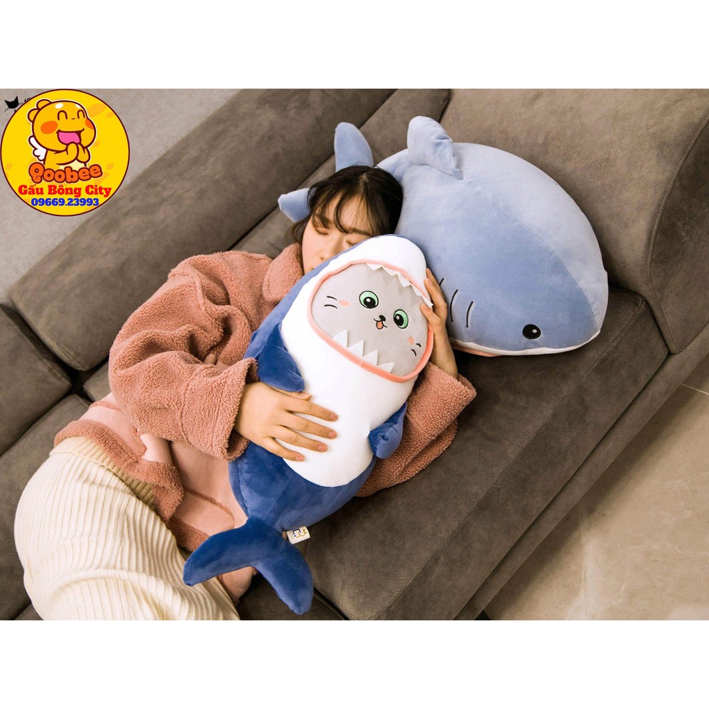 Gấu Bông Cá Mập Mặt Mèo - Cá Mập Nhồi Bông Cao Cấp - Baby Shark