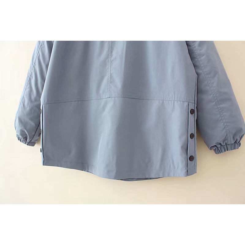 Plus Size XL-4XL Women's Autumn Winter Clothing Solid Zip Up Jackets Casual Outerwear Oversize Tops | BigBuy360 - bigbuy360.vn