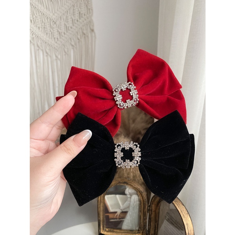 Kẹp tóc nơ đính đá xinh xắn dành cho nữ