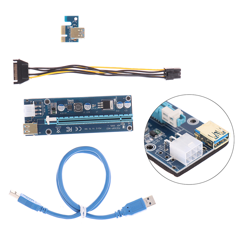 Card Mở Rộng Dtws Ver009S Usb 3.0 Pci-E Riser Express 1x Sang 16x Dành Cho Btc Mini