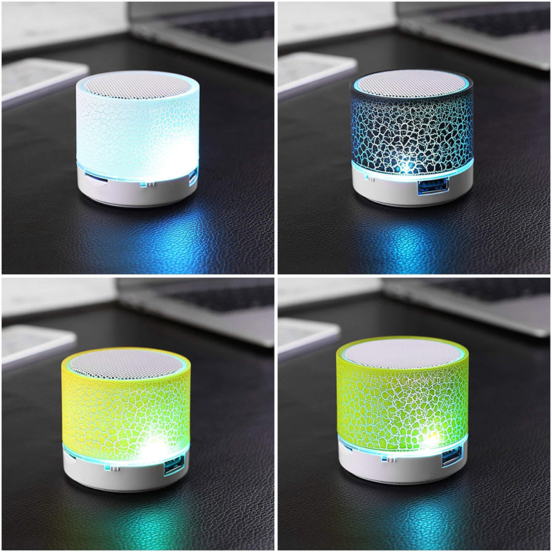 Loa Bluetooth Mini Có Đèn Led Nhiều Màu Hỗ Trợ Giao Diện Usb / Aux / Tf / Fm Thẻ Yiyue