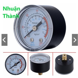 Đồng hồ đo áp suất khí nén 0-180psi 0-12bar 1 / 8 " chân ren 13mm