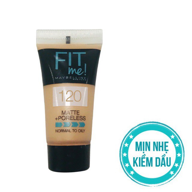 [Mini size 5ml] Kem Nền Fit Me Mịn Lì Nhẹ Kiềm Dầu Fit Me Maybelline New York Matte Foundation