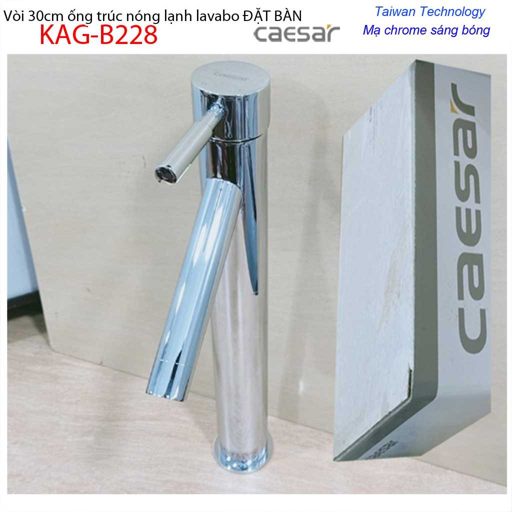 Vòi lavabo Caesar KAG-B228C-30cm chiết khấu giá tốt chất lượng tốt, vòi ống trúc 30cm nóng lạnh Caesar