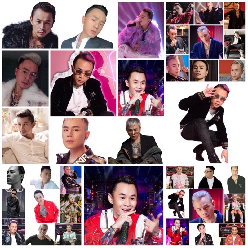 Sticker Rapper Binz 30->60 cái ép lụa khác nhau /hình dán Rapper Binz