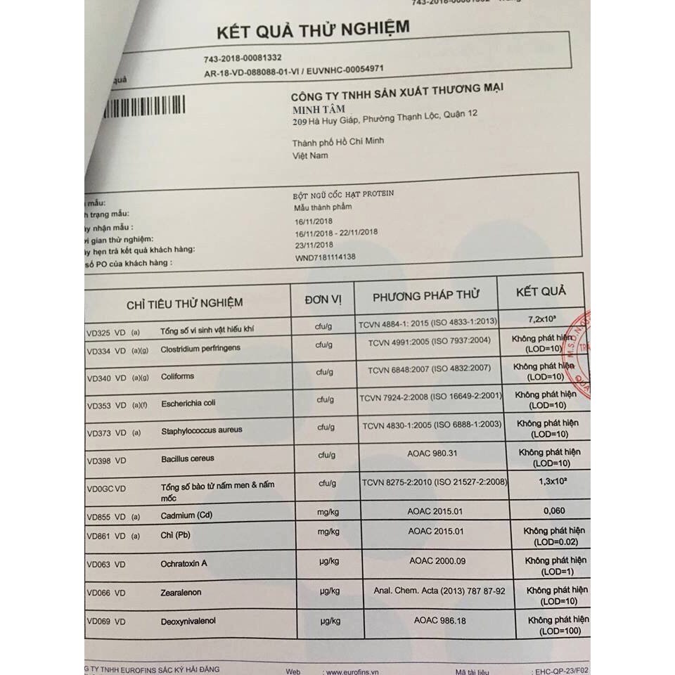 Bột ngũ cốc Hạt Protein giúp tăng cân tăng cơ (500g)